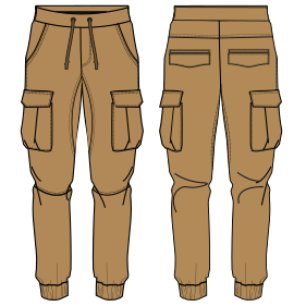 Fashion sewing patterns for MEN Trousers Cargo pants 8000